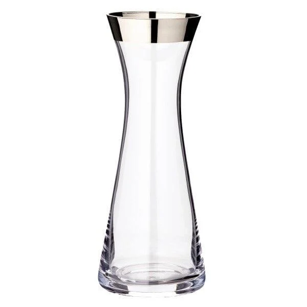 Edzard Karaffe Hendrik, mundgeblasenes Kristallglas mit Platinrand-Vase-Stil-Ambiente-2595