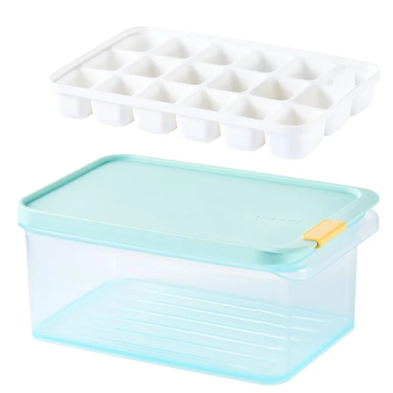 LocknLock Freezer Fit Vorratsdose 1,65 L mit 18er Eiswürfelportionierer - Frischhaltedose, Gefriergeeignet