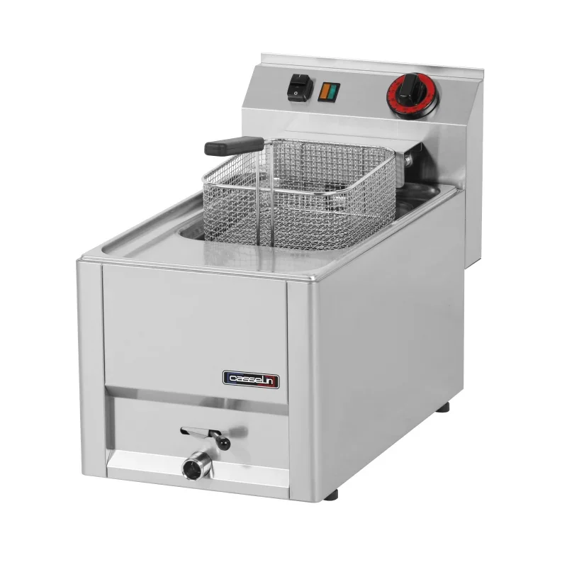 Casselin Elektrische Fritteuse zum Aufstellen mit Ablassventil 8 L T 33 - Linie 600