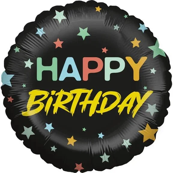 Happy Birthday Helium Ballon Sterren Leeg 45cm van VDV Benefit koop je bij Partywinkel