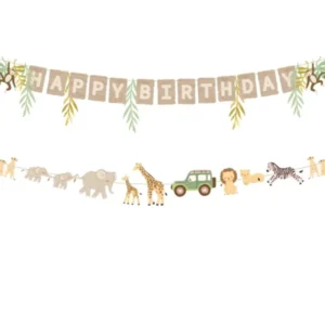 Happy Birthday Letterslinger Safari 1,8m van Partydeco koop je bij Partywinkel
