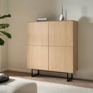 Highboard Eiche hell 4 - türig 115 cm Como - Empinio24 -