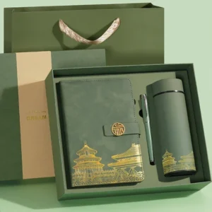 Exklusives Geschenkset Verbotene Stadt – Notizbuch, Thermosflasche und Stift in Luxusbox