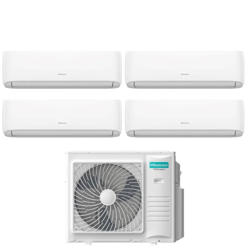climatizzatore condizionatore hisense quadri split inverter serie hi comfort 9_12_12_12 con 4amw105u4raa r 32 wi fi integrato 9000_12000_12000_12000 novita