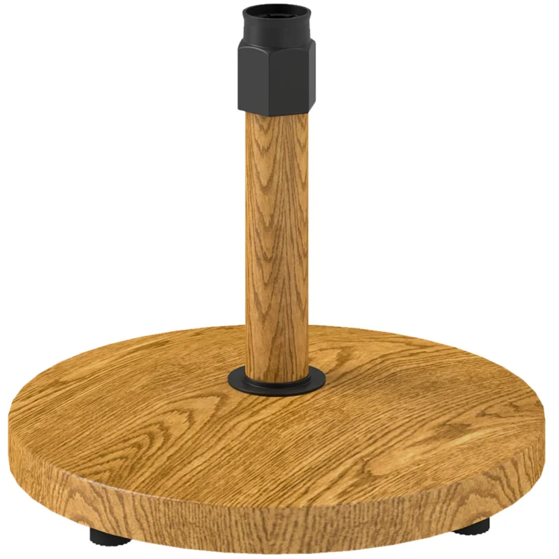 easycomfort easycomfort base per ombrellone a 4 ruote con freni in cemento e metallo 48x44 cm color legno