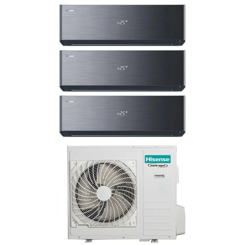 hisense condizionatore hisense trial split energy pro x black 121218 con 5amw105u4rqc r 32 wi fi integrato
