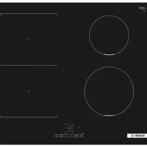 piano cottura a induzione bosh serie 4 pvs611bb6e 4 fuochi 60 cm in vetroceramica nero lxp 59x52 touchselect powerboost combizone