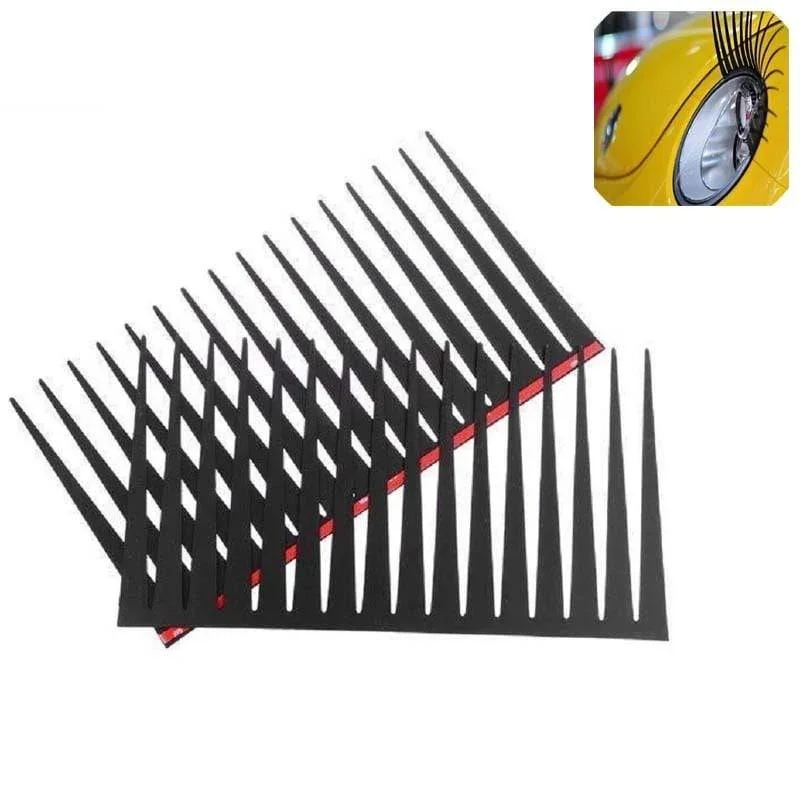 VCTparts Koplamp Wimpers Oogleden Car Eyelashes Set - Decoratie Auto Koplampen Universeel Zwart Op Maat NORGOS 1