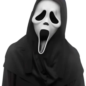 Masque avec capuche Scream™ pour enfant noir et blanc
