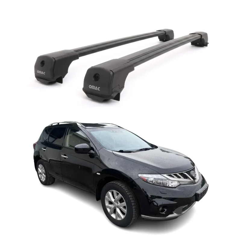 Dachträger Grundträger für Nissan Murano II 2009-2014 Aluminium 75kg Schwarz 2x