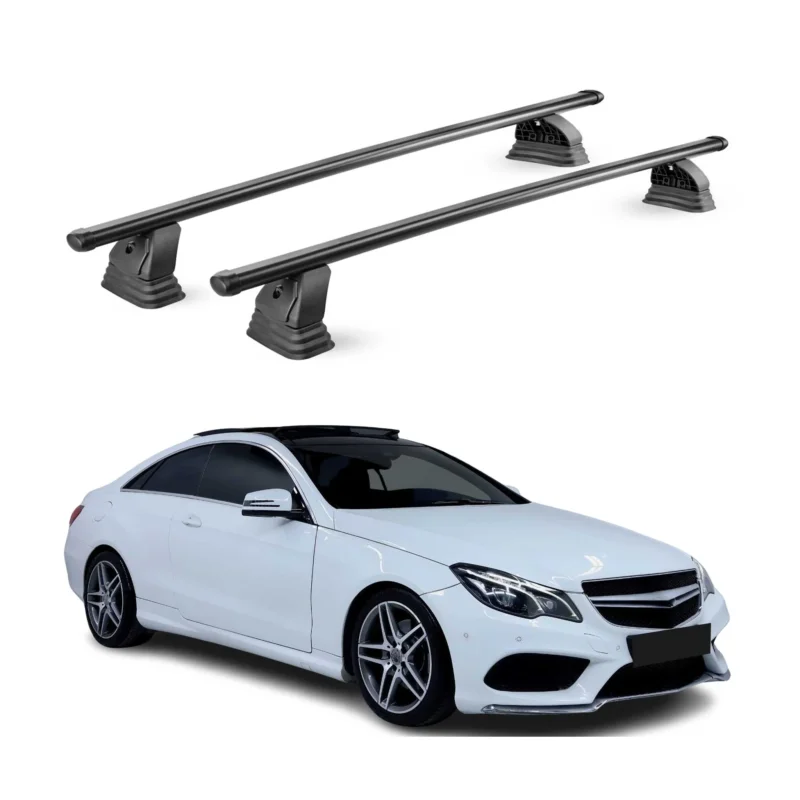 Stahl Dachträger für Mercedes E Klasse Coupè C207 2010-2016 TÜV 75 kg 2x Schwarz