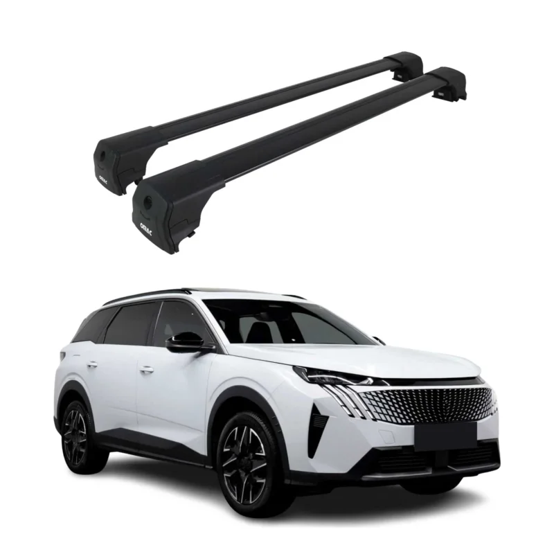 Dachträger Grundträger für Peugeot 5008 2024-2026 Schwarz Alu 2 tlg