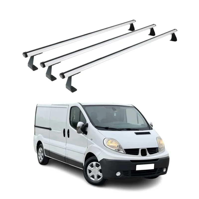 Dachträger Grundtäger für Opel Vivaro A 2001-2014 75kg Aluminium Silber 3 tlg