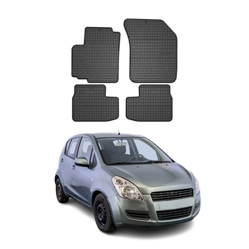OMAC Gummi Fußmatten für Suzuki Splash 2008-2014 Automatten Gummi Schwarz 4tlg