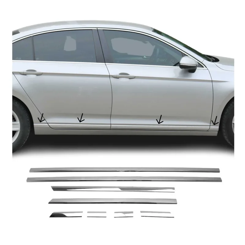 Seitentürleiste Türschutzleiste für VW Passat B8 Limo 2014-2023 Edelstahl 8tlg