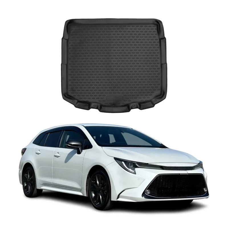 Kofferraummatte Kofferraumwanne für Toyota Corolla Kombi 2019-2026 TPE Schwarz