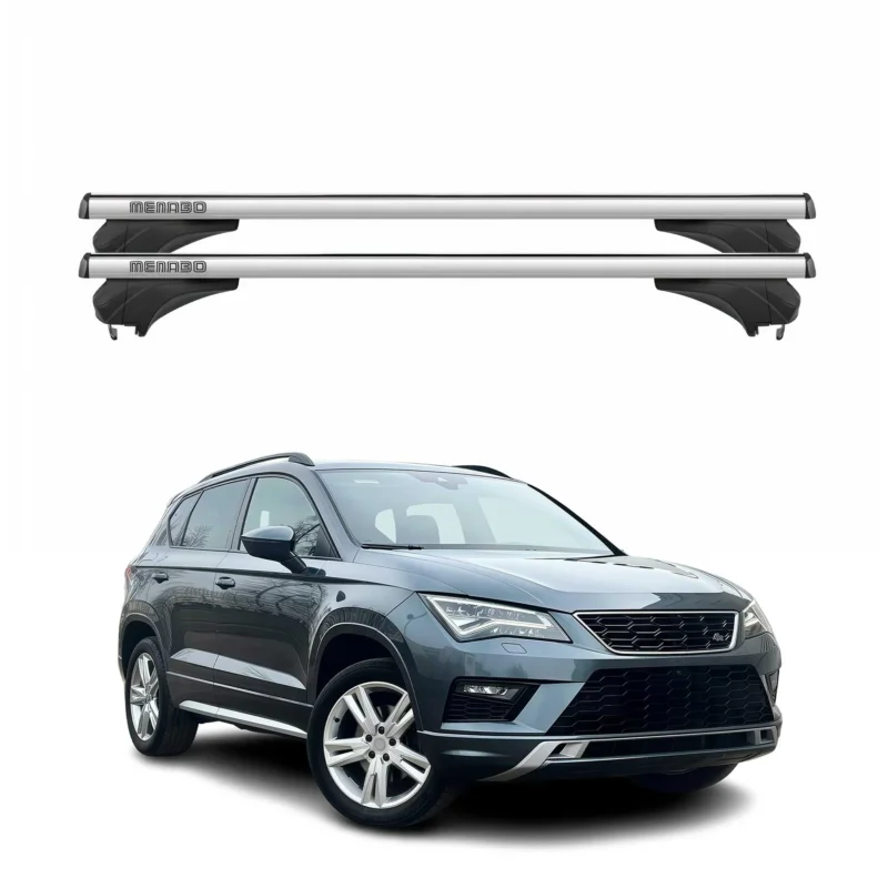Menabo Dachträger Grundtäger für Seat Ateca 2016-2026 Aluminium Silber 2 tlg