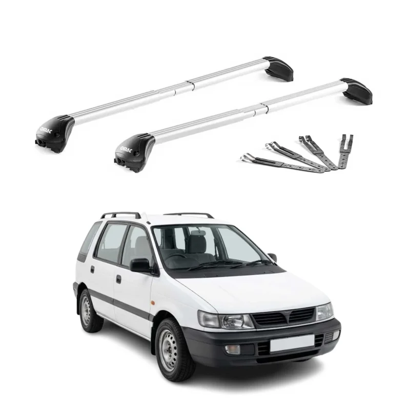 Dachträger Grundtäger für Mitsubishi Space Wagon I 1991-97 100kg Alu Grau 2x ABE