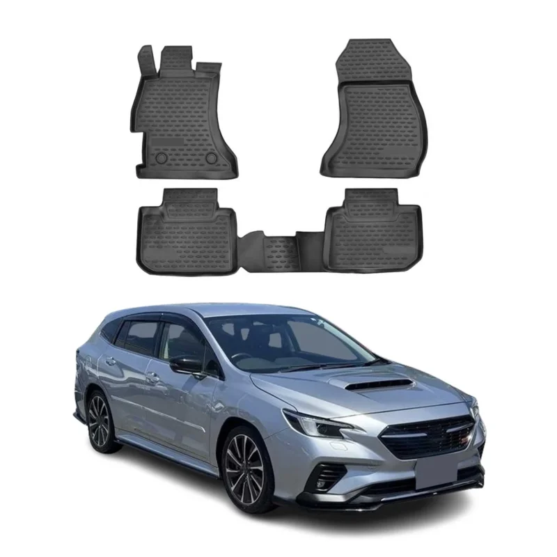 OMAC Gummimatten Fußmatten für Subaru Levorg 2015-2020 TPE Automatten Schwarz 4x