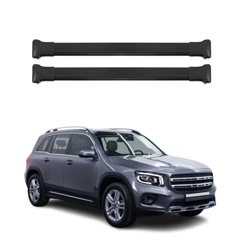Dachträger Grundtäger für Mercedes GLB X247 2019-2026 75kg Aluminium Schwarz 2x