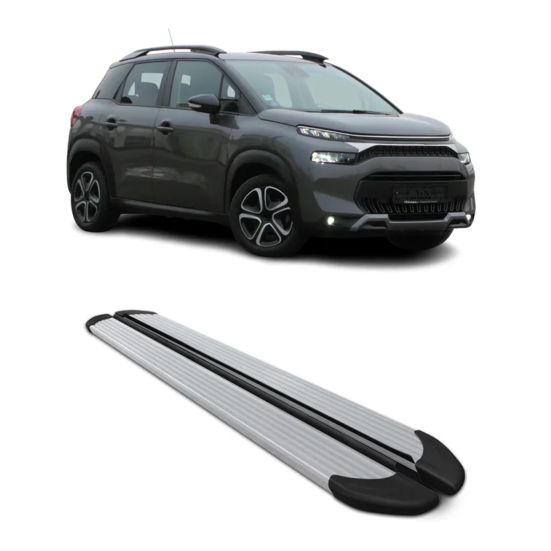 Seitenschweller Trittbretter Schweller für Citroen C3 Aircross 2017-2024 Alu