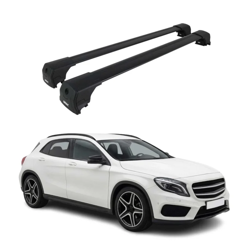 Dachträger Gepäckträger für Mercedes GLA 2014-2020 ABE Aluminium Schwarz