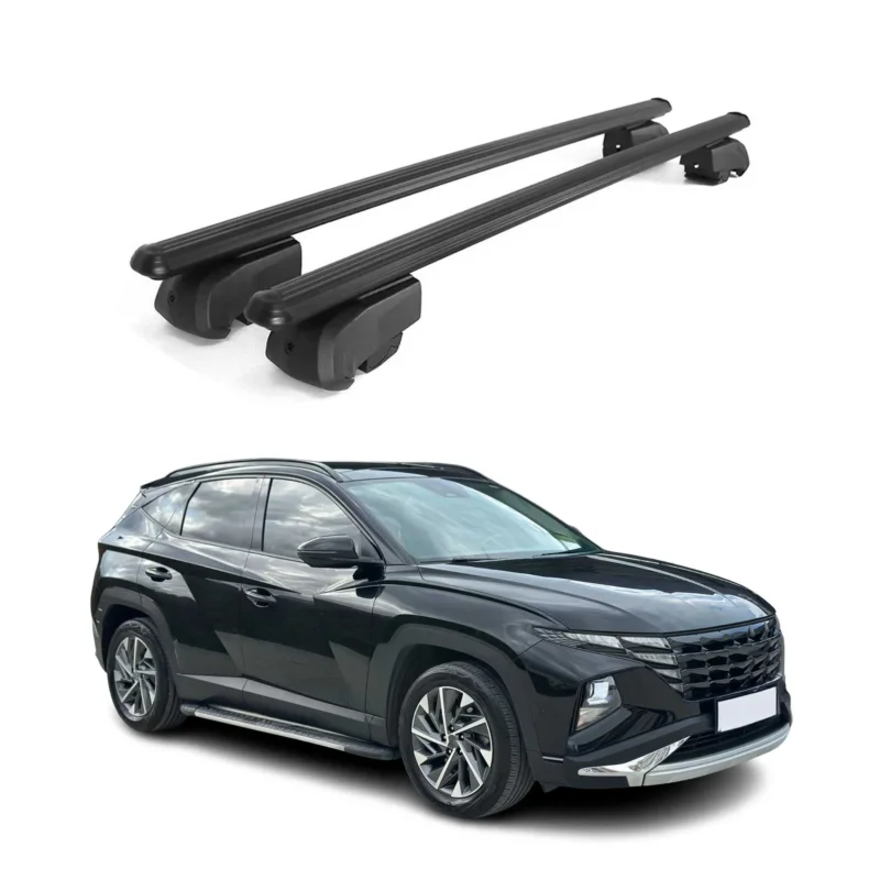Dachträger Grundtäger für Hyundai Tucson mk4 2022-2026 75kg Schwarz Alu 2 tlg