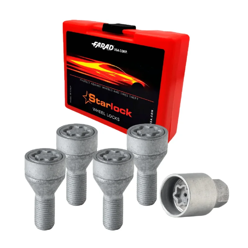 Radschloss Radschrauben Satz für Peugeot 807 2002-2014 Silber 4tlg M14X1.5