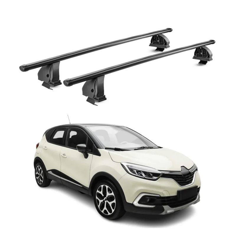 Stahl Dachträger für Renault Captur I 2013-2019 TÜV Abschließbar 2tlg Schwarz