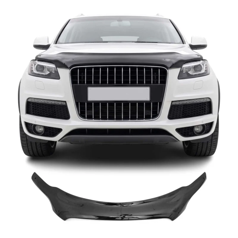 Motorhaube Deflektor Insekten Steinschlagschutz für Audi Q7 4LB 2006-2015 Dunkel
