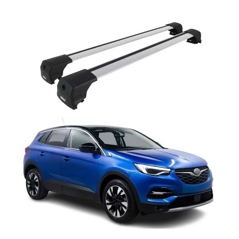 Dachträger Gepäckträger für Opel Grandland / Grandland X 2017-24 ABE Alu Silber