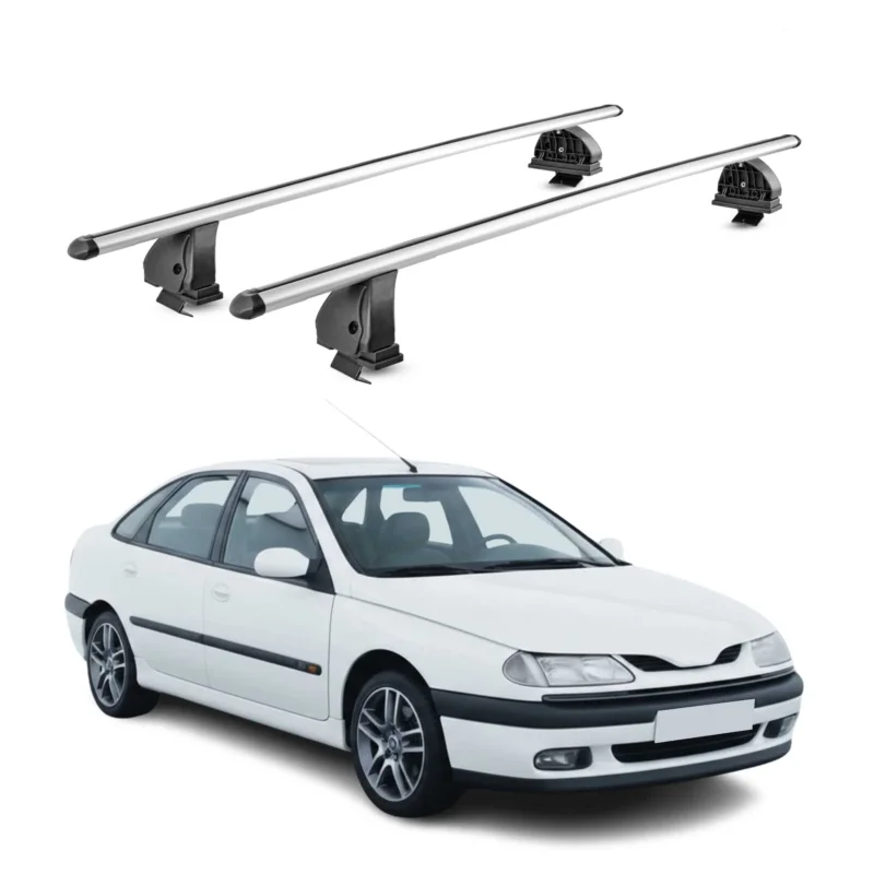 Alu Dachträger für Renault Laguna I 1994-2001 TÜV T-Nut 75 kg 2tlg Silber