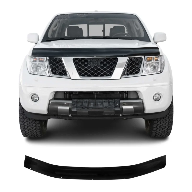 Motorhaube Deflektor Steinschlagschutz für Nissan Pathfinder 2004-2014 Schwarz