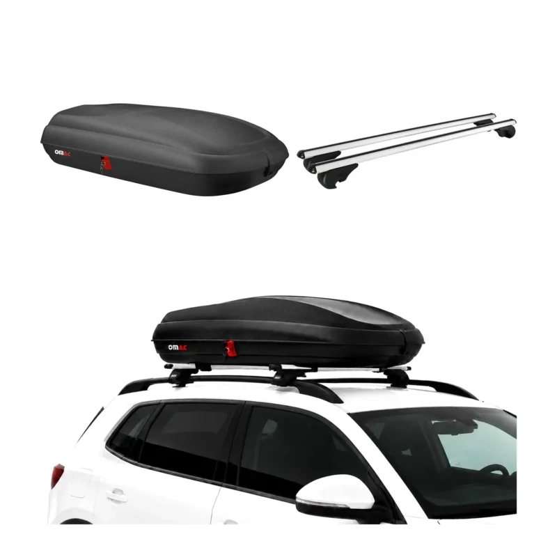 Carbonlook Dachbox 320L + Alu Dachträger Seat Ateca 2016-2026 Silber