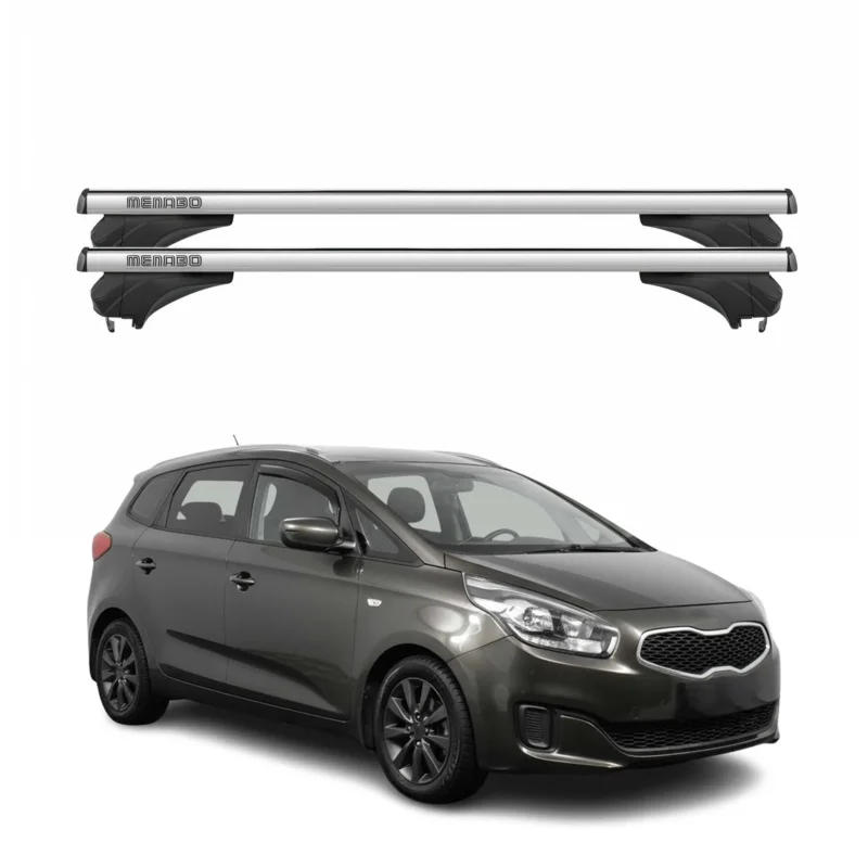 Menabo Dachträger Grundtäger für KIA Carens RP 2013-2019 Aluminium Silber 2 tlg