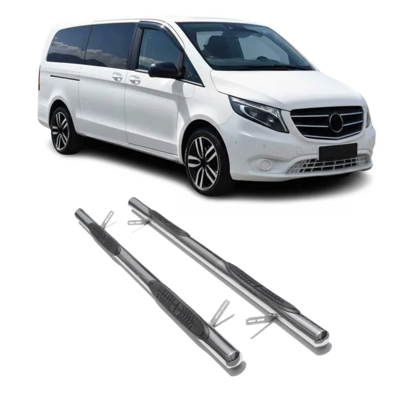 Stahl Trittbretter Schwellerrohre für Mercedes Vito W447 2014-2026 Extra L3 Lang