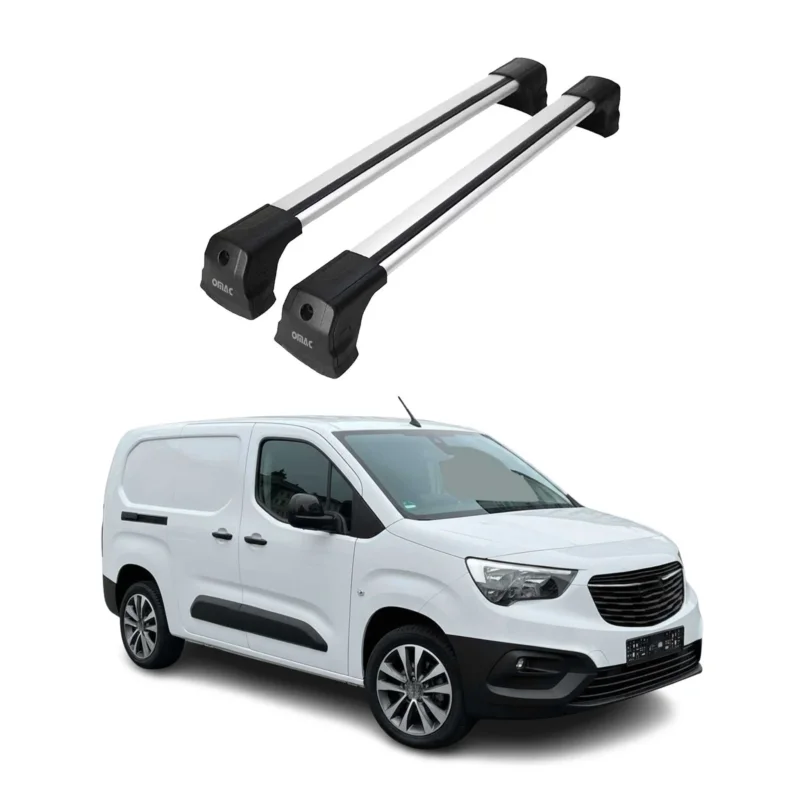 Dachträger Grundtäger für Opel Combo E 2019-2026 75kg Aluminium Silber 2 tlg