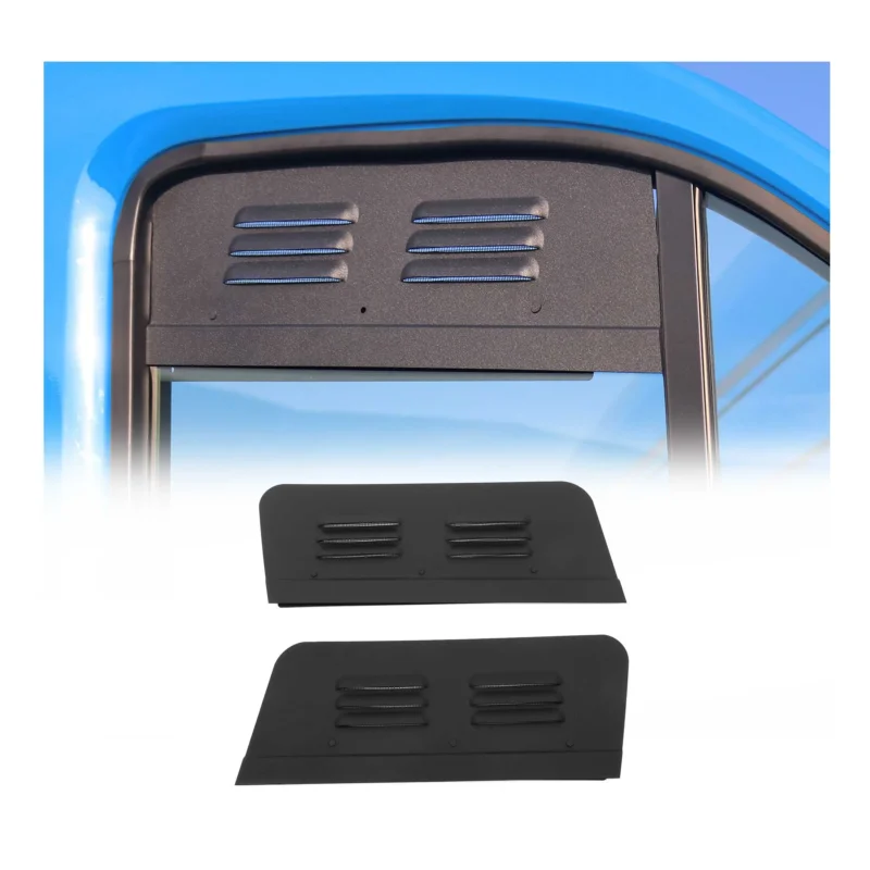 Lüftungsgitter Be & Entlüftung für Ford Transit 2015-2026 Aluminium Schwarz 2tlg