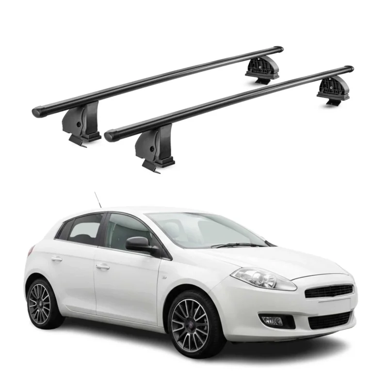 Stahl Dachträger für Fiat Bravo II 2007-2014 TÜV Abschließbar 2tlg Schwarz
