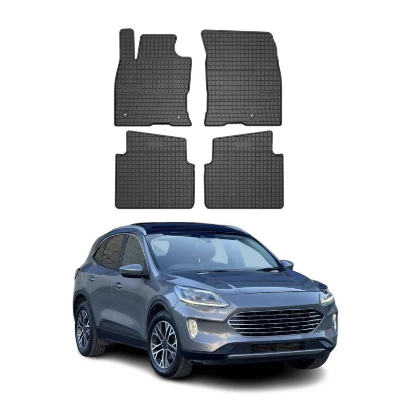 OMAC Gummi Fußmatten für Ford Kuga III 2019-2026 Automatten Gummi Schwarz 4tlg