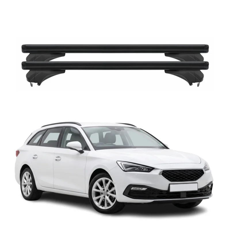 Menabo Dachträger für Seat / Cupra Leon IV Sportstourer 2020-2026 Alu Schwarz 2x