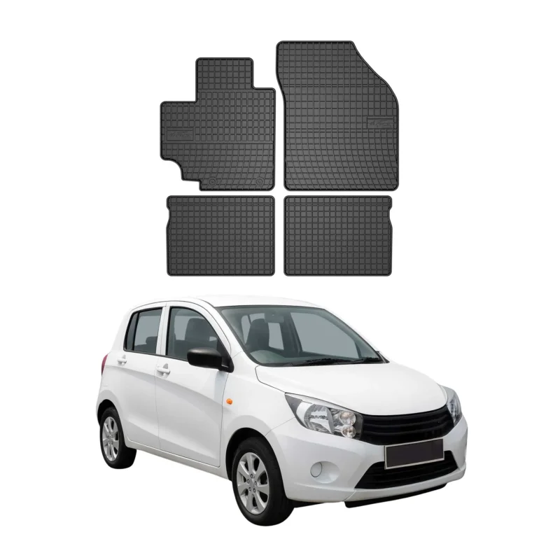 OMAC Gummi Fußmatten für Suzuki Celerio 2014-2021 Automatten Gummi Schwarz 4tlg