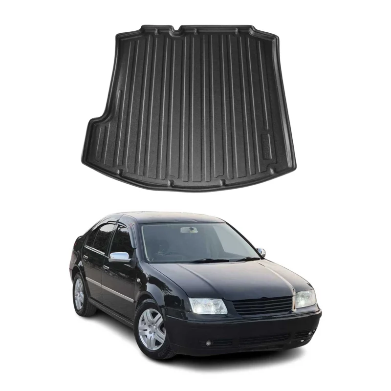 Kofferraumwanne Laderaumwanne für VW Bora 1998-2004 Stufenheck Gummi TPE Schwarz