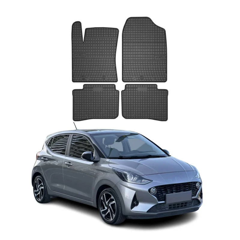 OMAC Gummi Fußmatten für Hyundai i10 2020-2026 Automatten Gummi Schwarz 4tlg