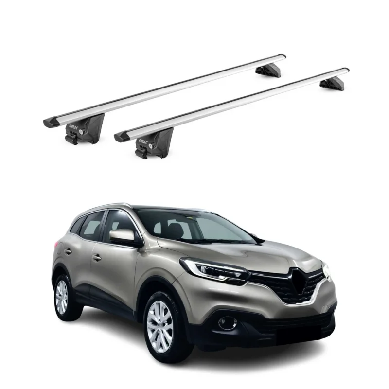 Dachträger Grundtäger für Renault Kadjar 2015-2022 100kg Alu Silber 2tlg ABE