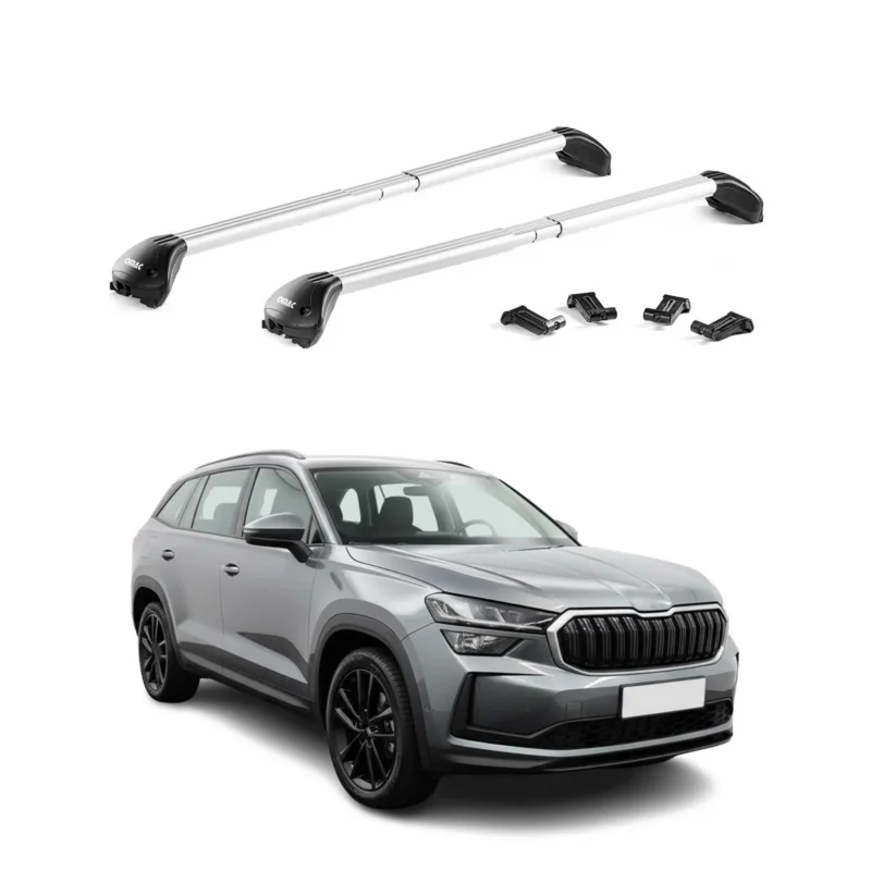 Dachträger Grundtäger für Skoda Kodiaq II 2024-2026 100kg Aluminium Silber ABE