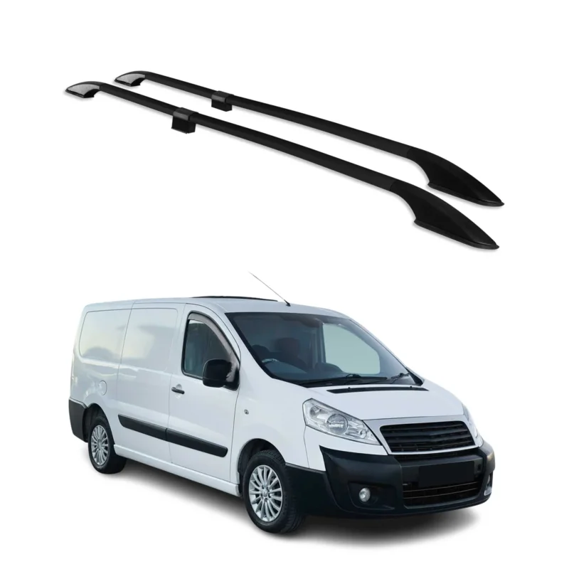 Dachreling Dachgepäckträger für Fiat Scudo 2007-2016 L2 Mitte RS Alu Schwarz