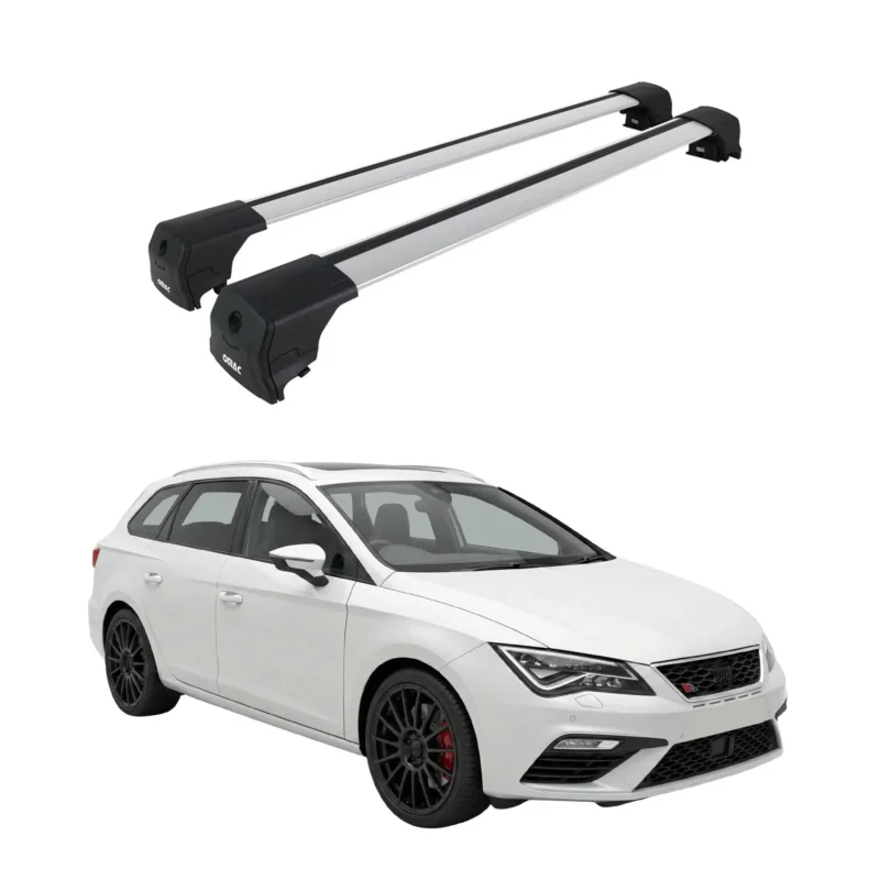 Dachträger Grundtäger für Seat Leon Cupra ST III 2015-2020 Aluminium Silber 2x