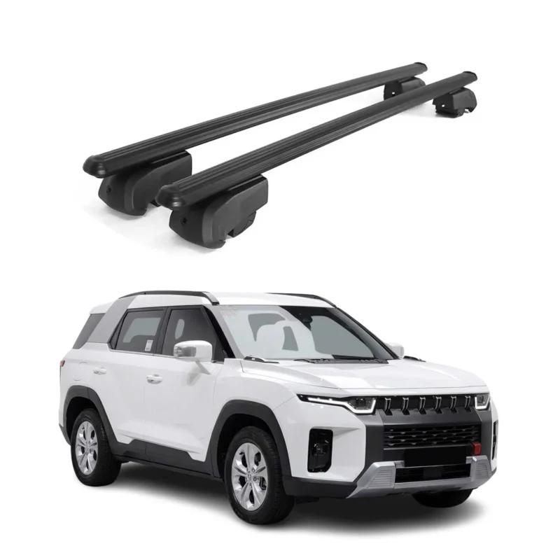 Dachträger Grundträger für SsangYong Torres / KGM Torres 2022-26 Alu Schwarz 2x