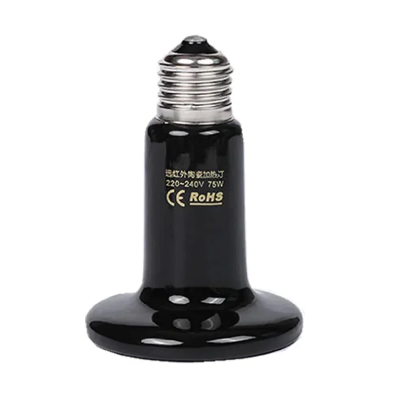25W 50W 75W 100W 150W 200W Ferninfrarot Haustier Heizlampe Keramik 110V 220V Reptil Schildkröte Brutlampen Wärmeabgeber Glühbirne | Karnz